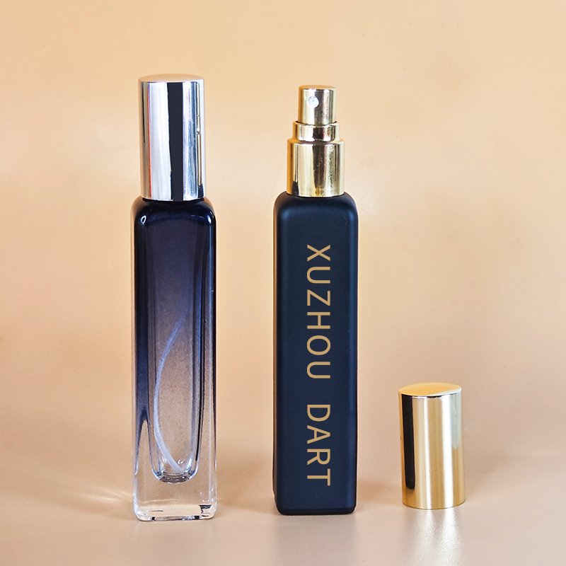 15ml White gradient blue white pink Perfume Bottle Square Sample Dispenser Glass Bottle Cosmetic Perfume Spray Bottle
