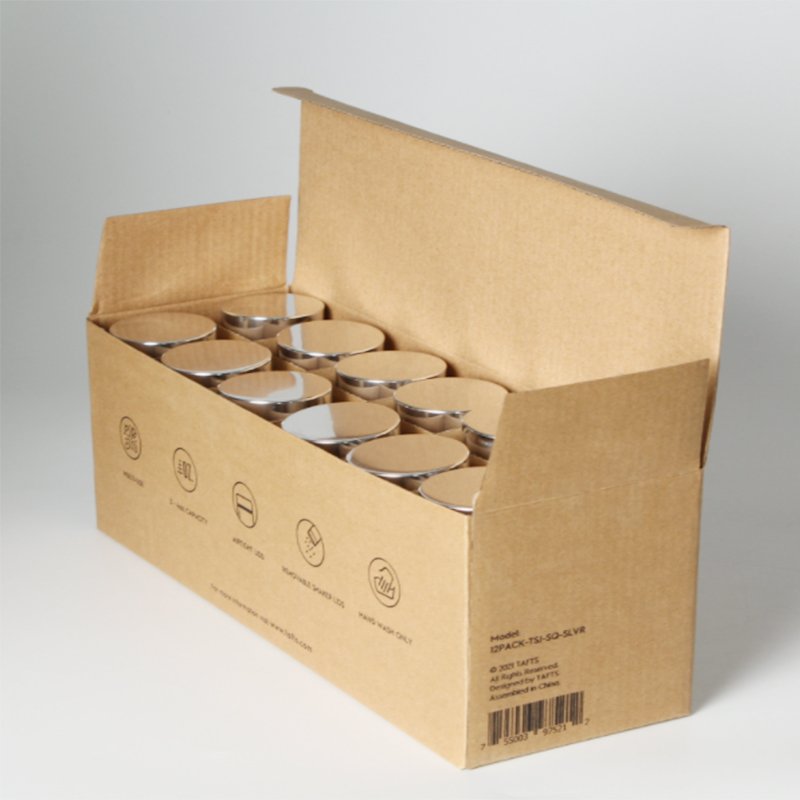 Glass Spice Jars with Labels 8oz Empty Square Spice Bottles with lid