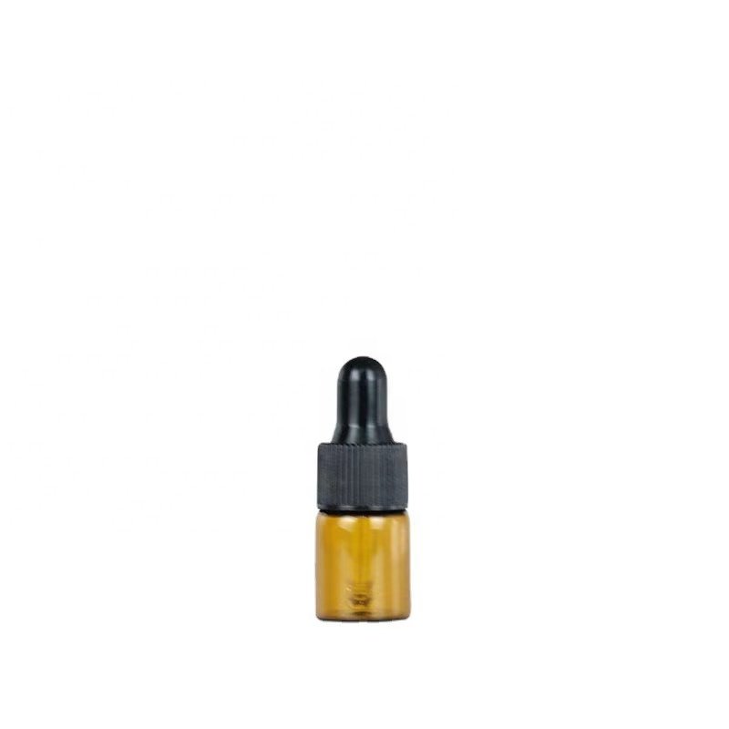 1ml 2ml 3ml 5ml 10ml Amber Brown Glass Bottle Sample Perfume Fragrance Vial Small Essential Oil Bottle with Glass Eye Dropper