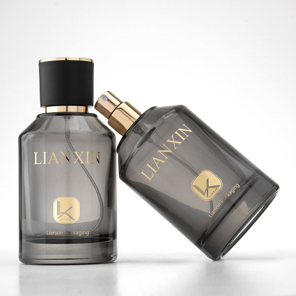 Custom Black Luxury 30ml 50ml 100ml Empty Perfume Cylinder Glass Bottles Perfume Travel Refill Bottle With Boxs