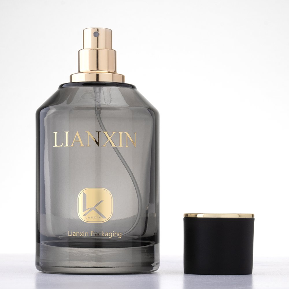Custom Black Luxury 30ml 50ml 100ml Empty Perfume Cylinder Glass Bottles Perfume Travel Refill Bottle With Boxs