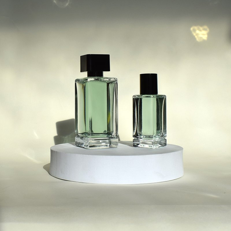 custom unisex thick glass perfume bottle Spray Bottle recyclable clear glass bottle