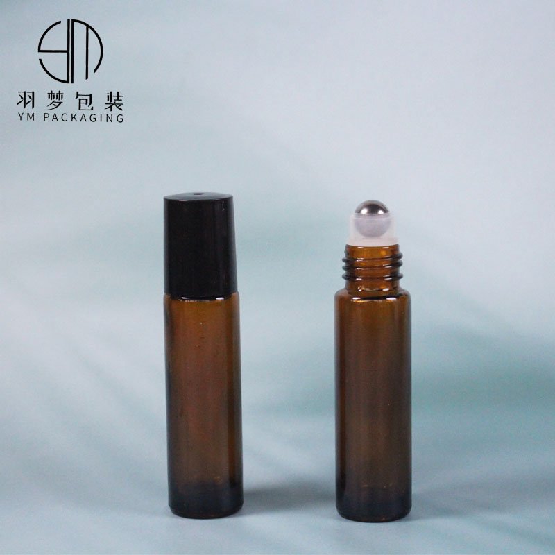 wholesale screw cap glass bottle rollon bottle 10ml with metal roller ball