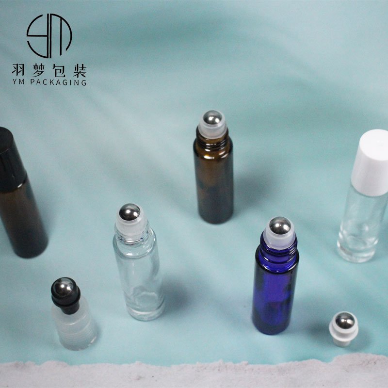 wholesale screw cap glass bottle rollon bottle 10ml with metal roller ball