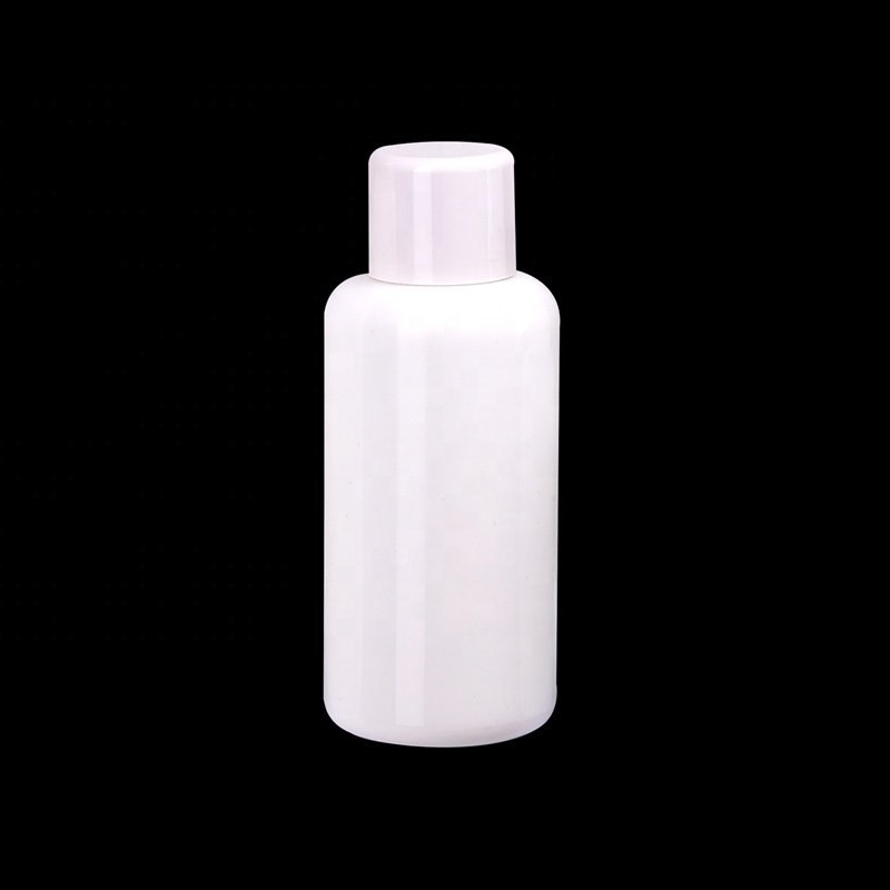 100ml empty opal white glass bottles with 24/410 white plastic outside-spring switch on-off lotion pump bottle for cosmetic