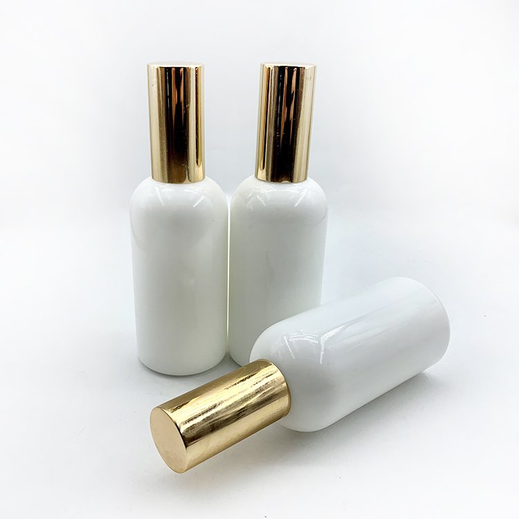 10ml 15ml 20ml 30ml 50ml 100ml Skincare Glass Lotion Bottle White Porcelain Glass Bottle