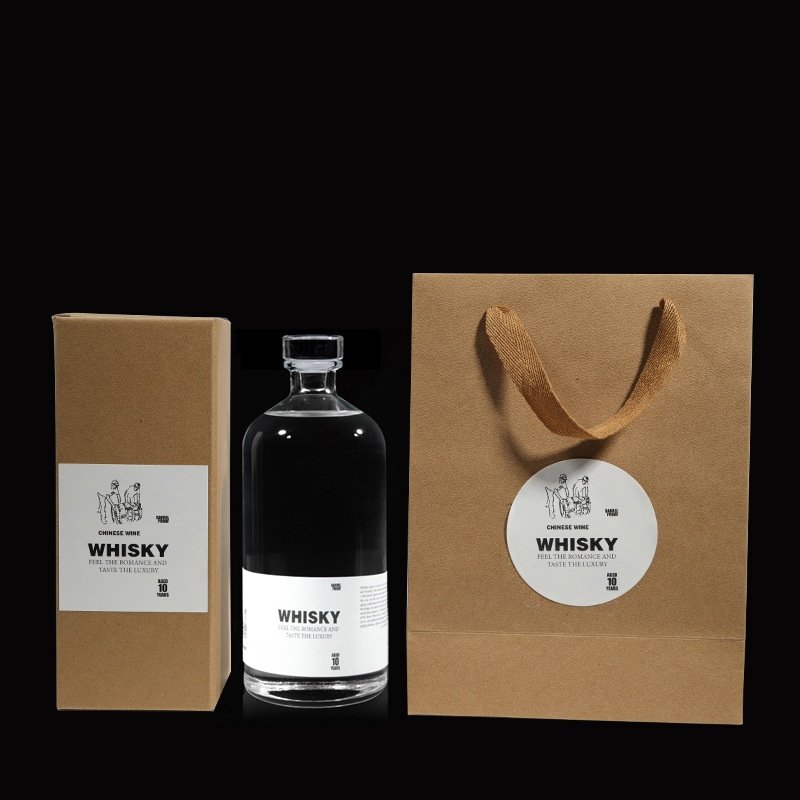 Factory custom Clear 500ml 700ml 750ml Spirits Vodka Gin Rum Liquor Whisky Alcoholic Beverage Glass Bottle