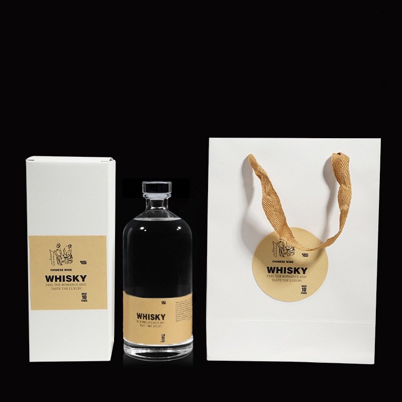 Factory custom Clear 500ml 700ml 750ml Spirits Vodka Gin Rum Liquor Whisky Alcoholic Beverage Glass Bottle