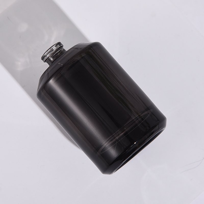 Factory direct black cylindrical perfume glass bottles refillable perfume bottle 50ml clear empty perfume glass bottle