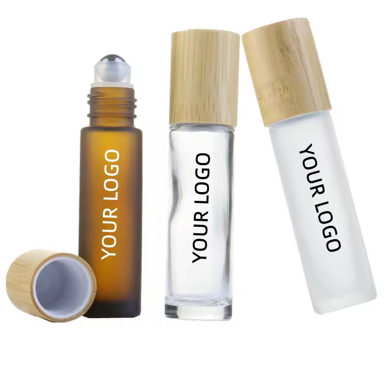 Empty amber roll on bottle 6ml 10ml perfume oil roll on glass bottle with roller ball 1/3 oz roll on glass oil bottles