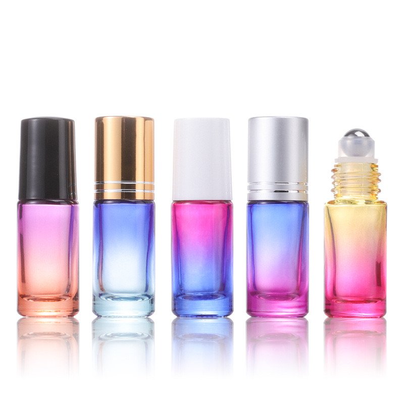 Empty amber roll on bottle 6ml 10ml perfume oil roll on glass bottle with roller ball 1/3 oz roll on glass oil bottles