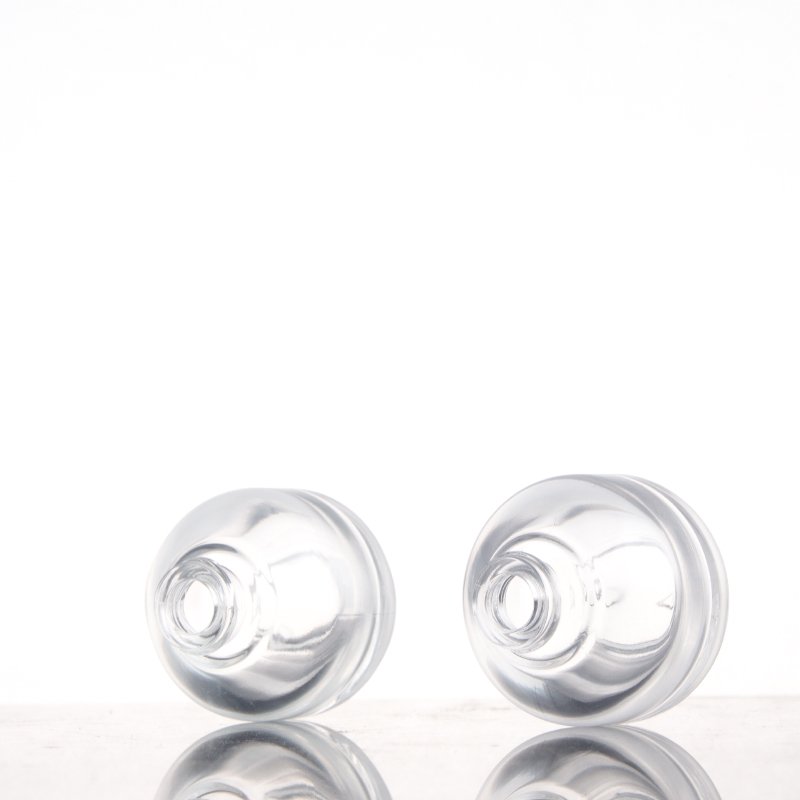 Cosmetic packaging 30ml transparent clear round ball shape essential oil packaging serum dropper glass bottles
