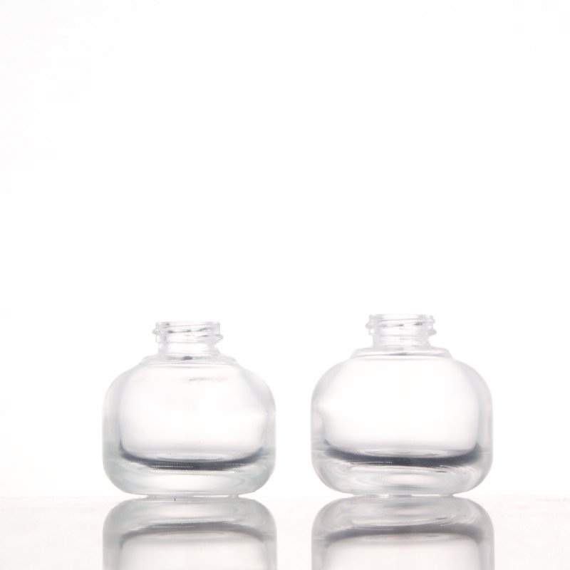 Cosmetic packaging 30ml transparent clear round ball shape essential oil packaging serum dropper glass bottles