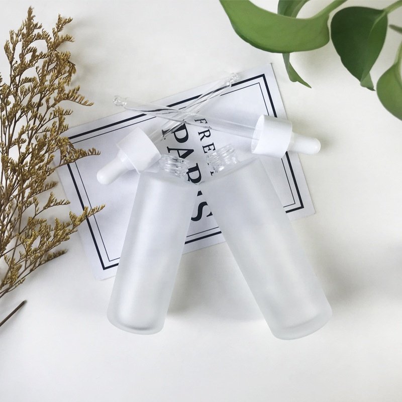 20ml 30ml 40ml 50ml 60m 80ml 100 Frosted Bottle Glass Bottle Liquid Foundation Serum Custom Glass Containers Cosmetic Jar Bottle