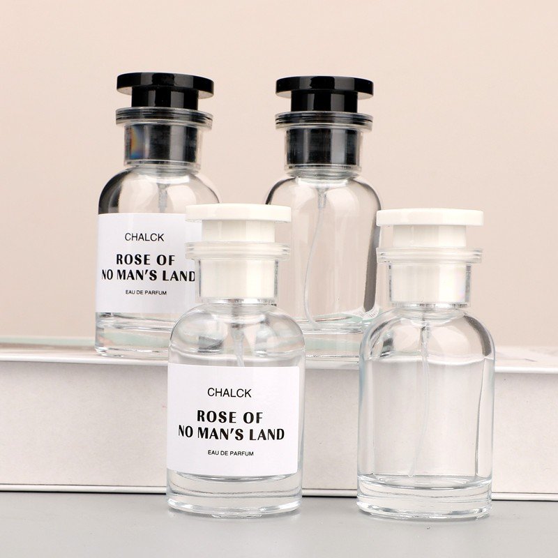 50ml Cylinder Shape Glass Classical Fragrance Parfum Spray Bottle Packaging 50ml Custom Empty Perfumes Glass Bottles Luxury