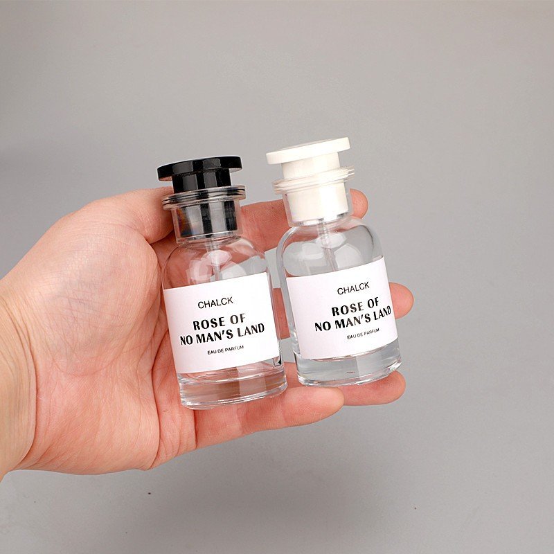 50ml Cylinder Shape Glass Classical Fragrance Parfum Spray Bottle Packaging 50ml Custom Empty Perfumes Glass Bottles Luxury