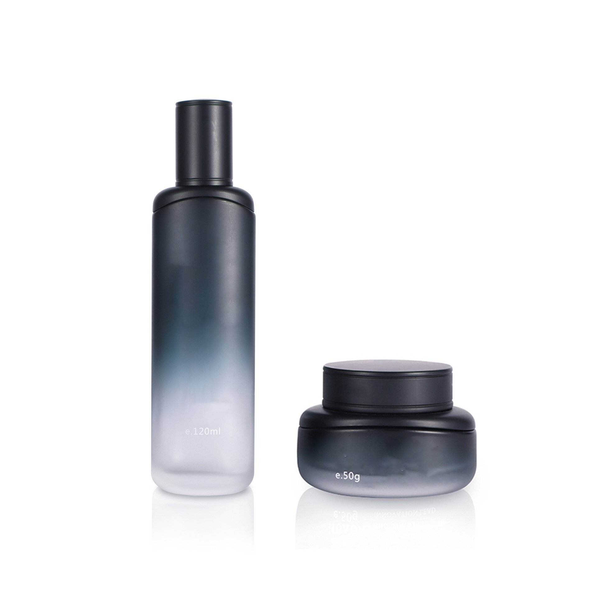 Luxury Cosmetics Packaging 25g 50g 35ml 100ml 120ml lass bottle sets glass jar for skincare face cream lotion bottle