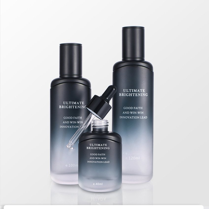 Luxury Cosmetics Packaging 25g 50g 35ml 100ml 120ml lass bottle sets glass jar for skincare face cream lotion bottle