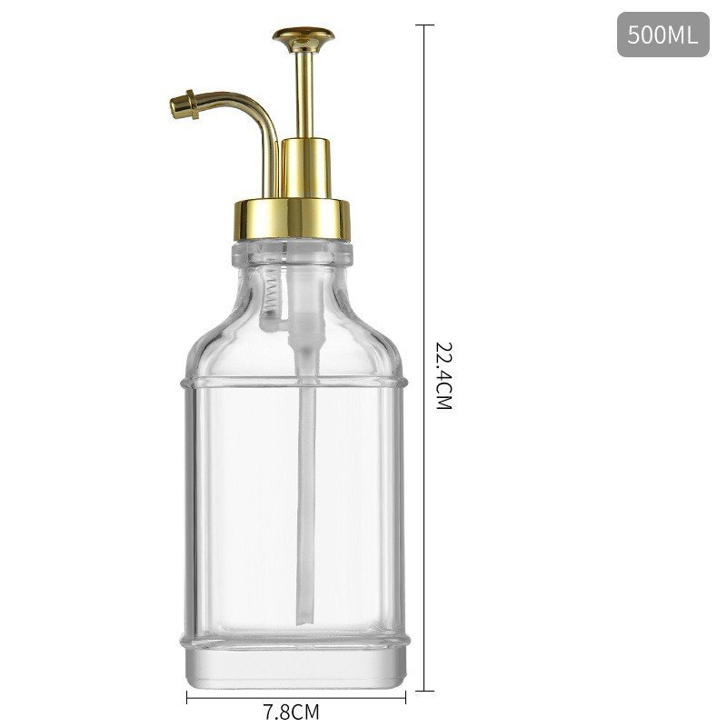 Wholesale Custom packing 500ml Coffee Syrup Dispenser Gold Pump Dispenser Maple Coffee Syrup Glass Bottle