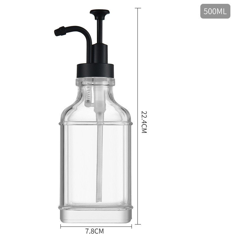 Wholesale Custom packing 500ml Coffee Syrup Dispenser Gold Pump Dispenser Maple Coffee Syrup Glass Bottle