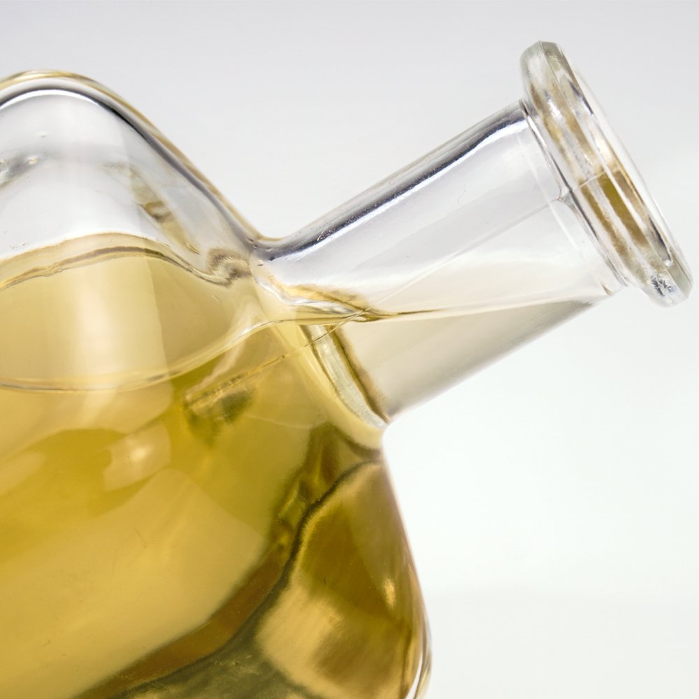 Wholesale Honey Basil Pesto Mustard Empty Container 350ml Flask Chili Ketchup Glass Fruit Jam bbq Sauce Bottles with cork