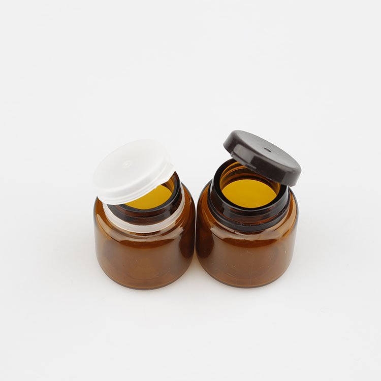 10ml 15ml 20ml 30ml Amber Glass Tubelar Bottle with Tear Cap Freeze Dried Powder Tearing Lid Cosmetic Packaging for Oil Serum