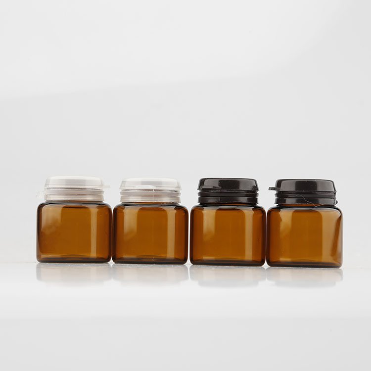 10ml 15ml 20ml 30ml Amber Glass Tubelar Bottle with Tear Cap Freeze Dried Powder Tearing Lid Cosmetic Packaging for Oil Serum