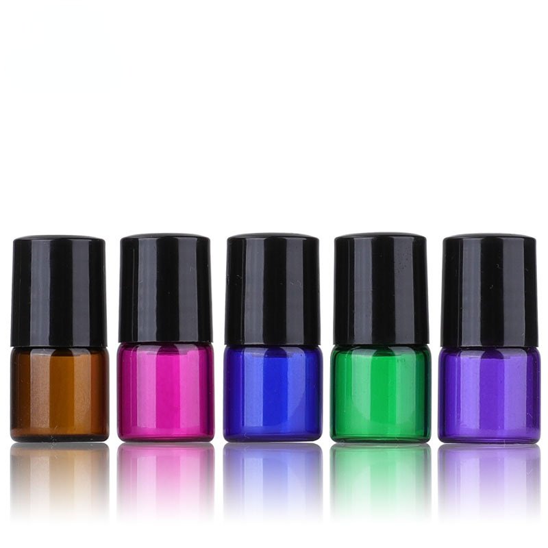 Wholesale Refillable Roller Bottles 5 ml 3Ml Amber Essential Oil Roll Glass Bottles with Stainless Steel Roller Ball