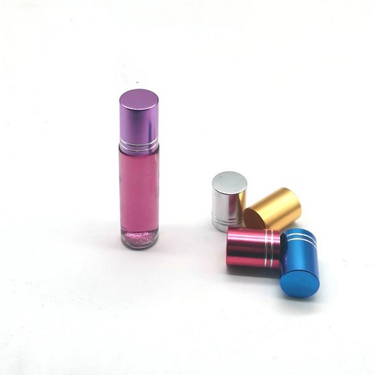 Factory wholesale 10ml cylindrical glass roller bottles with aluminum/plastic cap