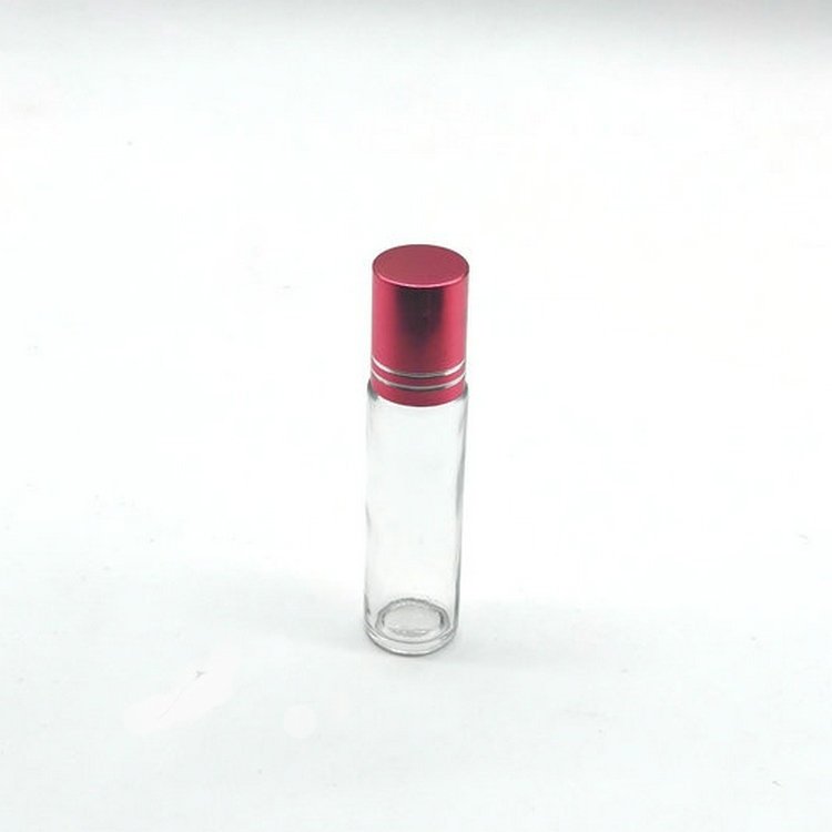 Factory wholesale 10ml cylindrical glass roller bottles with aluminum/plastic cap