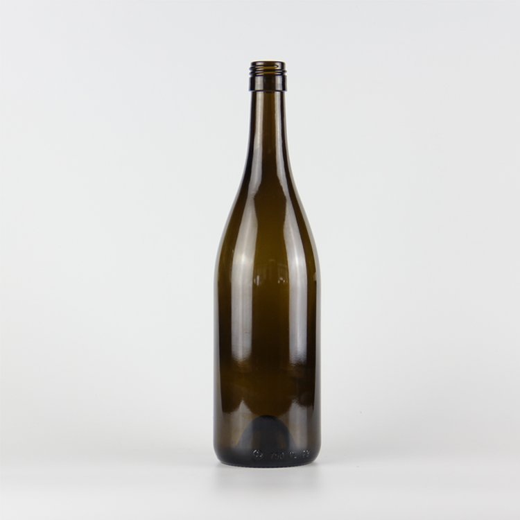 Cork Finish Burgundy Wine Glass Bottle 750ml