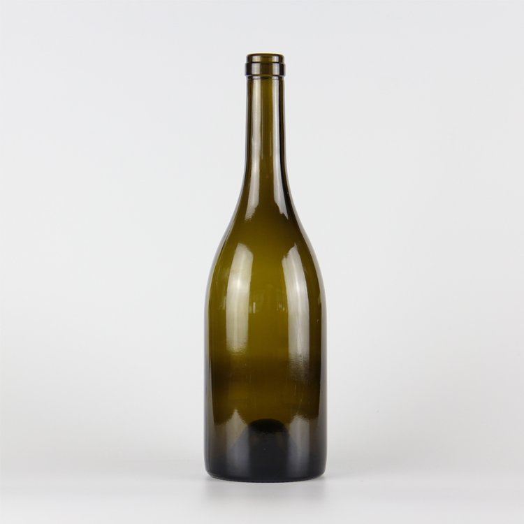 Cork Finish Burgundy Wine Glass Bottle 750ml