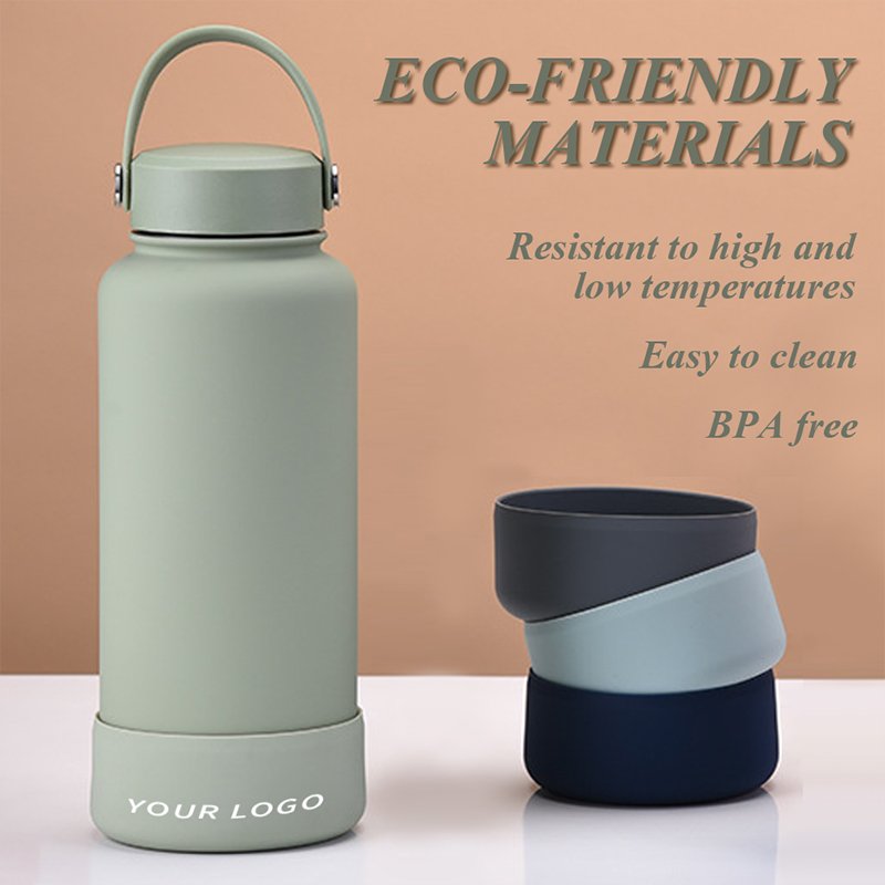Custom logo 12-40 OZ Water Bottle/Tumbler Bottom Boots for flask Sports Water Bottles Silicone Bottom Cover Sleeve