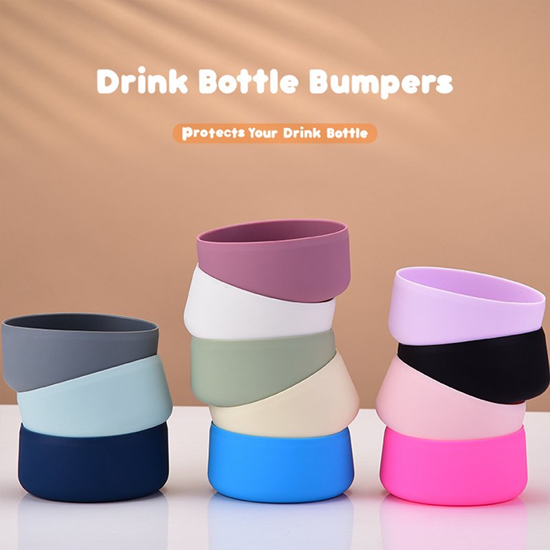 Custom logo 12-40 OZ Water Bottle/Tumbler Bottom Boots for flask Sports Water Bottles Silicone Bottom Cover Sleeve