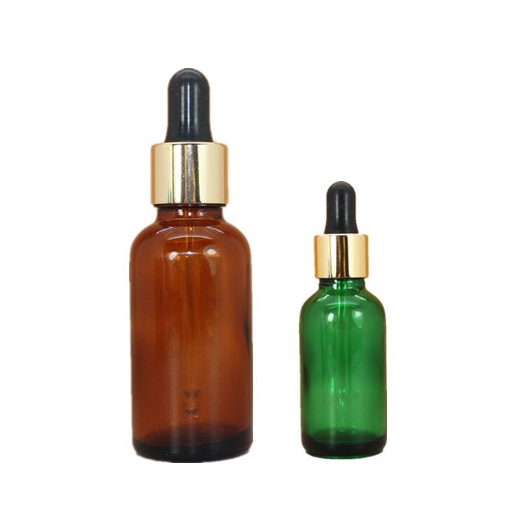 30 ml Blue tincture Glass Dropper Bottle Frosted with Black Dropper Pipette