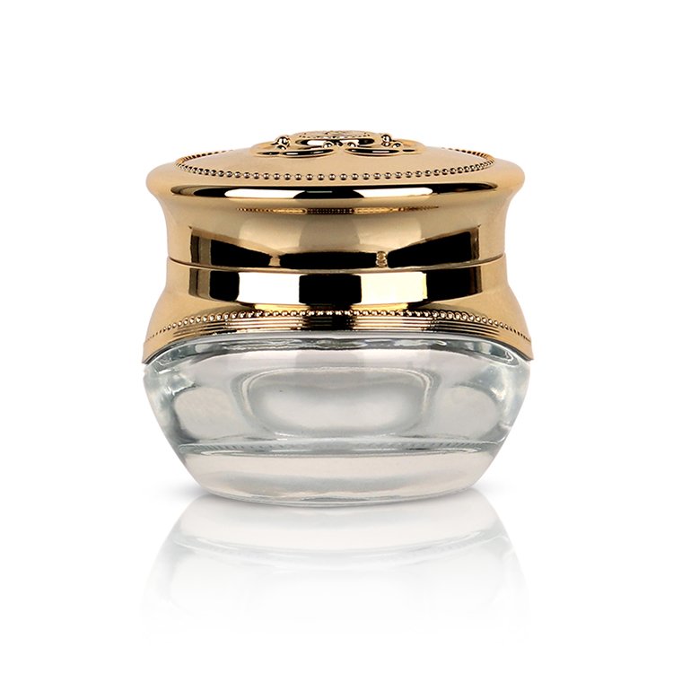 Customized Cosmetic bottle face cream jar Luxury cosmetic cream lotion facial wash bottle Cream glass jar glass jars with lids