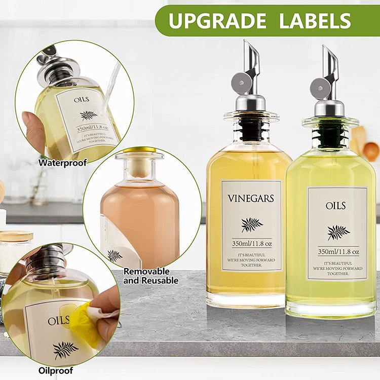 New Coffee Syrup Dispenser Bottle Superior Glass Oil and Vinegar Dispenser Oil Dispenser Bottle for Kitchen