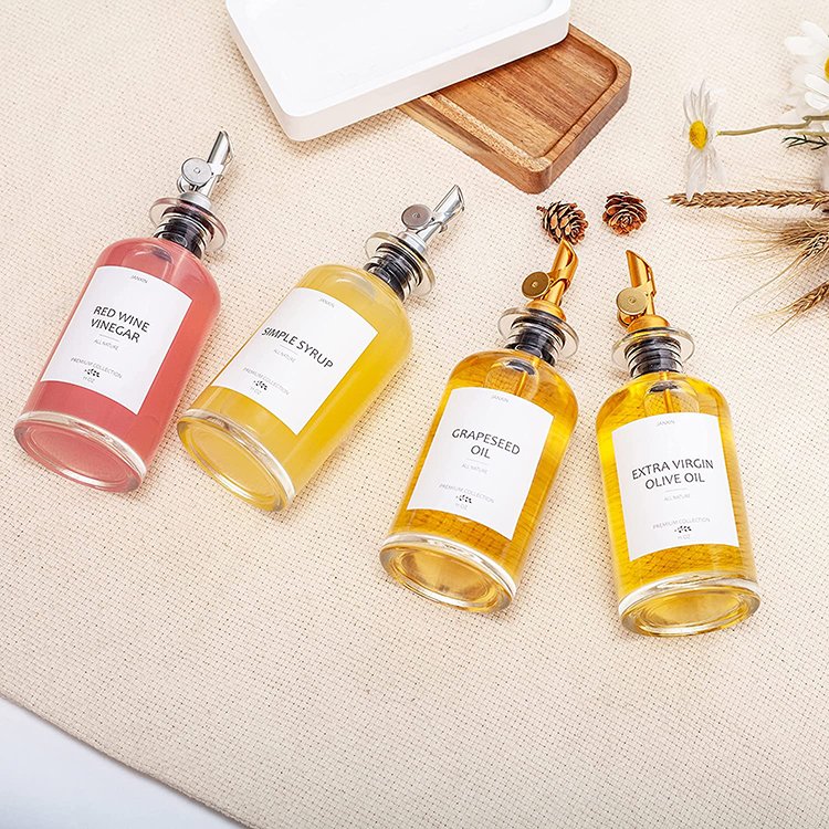 New Coffee Syrup Dispenser Bottle Superior Glass Oil and Vinegar Dispenser Oil Dispenser Bottle for Kitchen