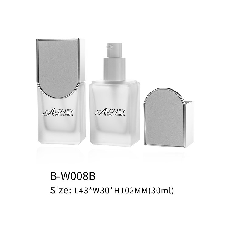 30 ML Glass Bottle Factory Wholesale New Empty Square Glass Spray Bottle Frost Luxury Serum Glass Bottles
