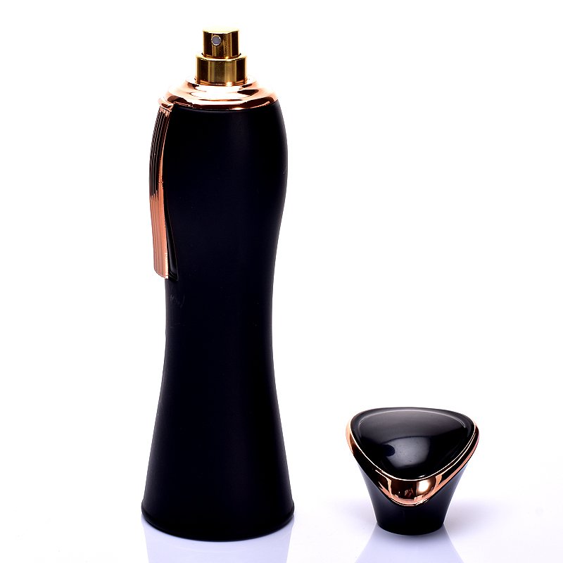 High grade acrylic inclined top cover thick bottom black blue glass spray wide shoulder perfume divided into empty bottles