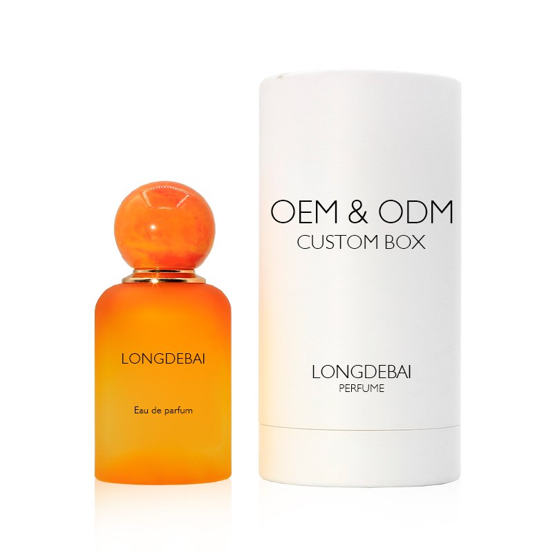 Manufacture volcanic cap crimp frosted perfume spray bottle clear empty round 30ml 50ml glass perfume bottle 100ml with box