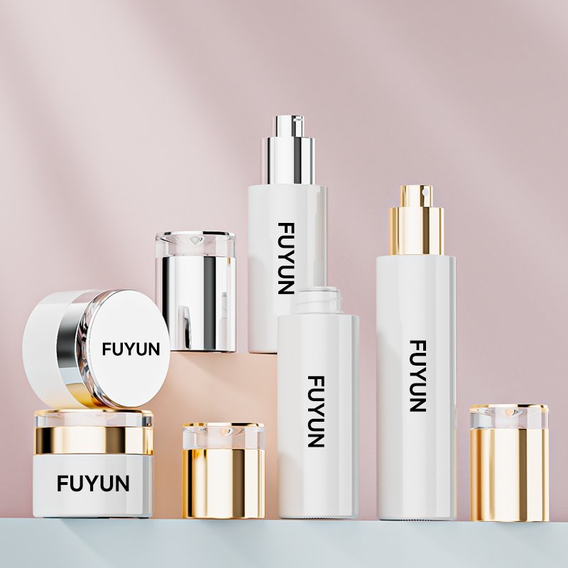 Frosted glass bottles dropper thick bottom pressure bottle for refillable lotion 200ml with skincare glass packaging jar