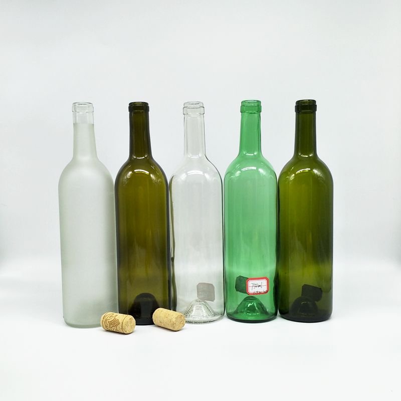 Reasonable Price 750ml Red Wine Bottles Luxury Clear Green Whisky Glass Bottles For Wine