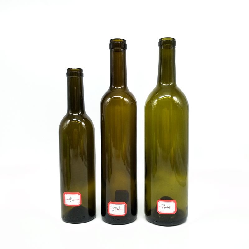 Reasonable Price 750ml Red Wine Bottles Luxury Clear Green Whisky Glass Bottles For Wine
