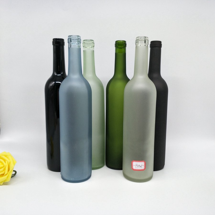 Reasonable Price 750ml Red Wine Bottles Luxury Clear Green Whisky Glass Bottles For Wine