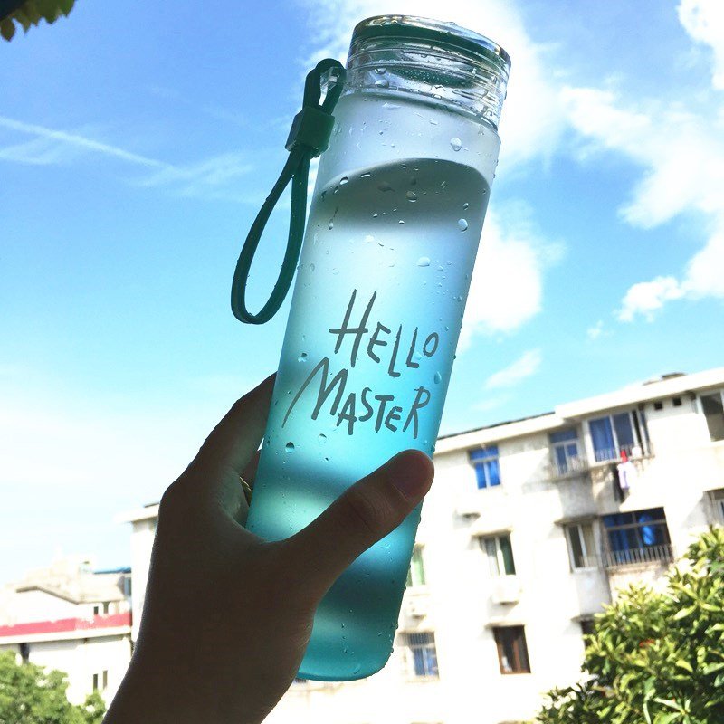 Wholesale Price Colorful Letter Glass Tea Bottle With Cloth Cover Frosted Portable Bottle Glass Water Bottle