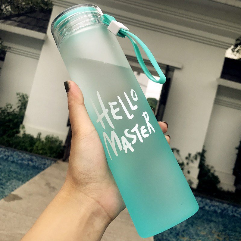 Wholesale Price Colorful Letter Glass Tea Bottle With Cloth Cover Frosted Portable Bottle Glass Water Bottle