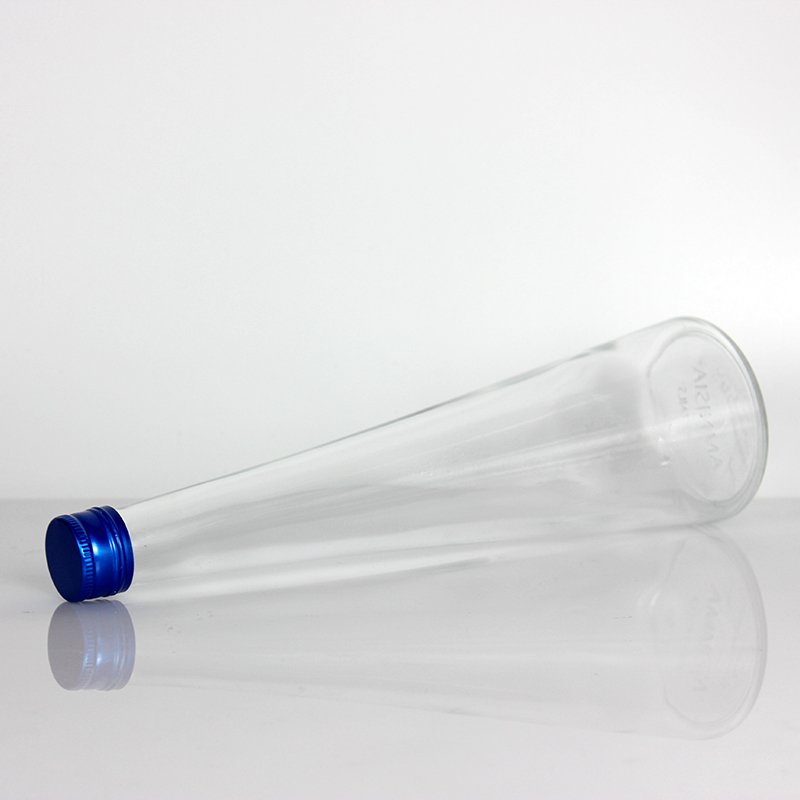 Manufacture 700ml 750ml custom UV electroplated frosted bottles for liquor heavy base tequila glass bottle