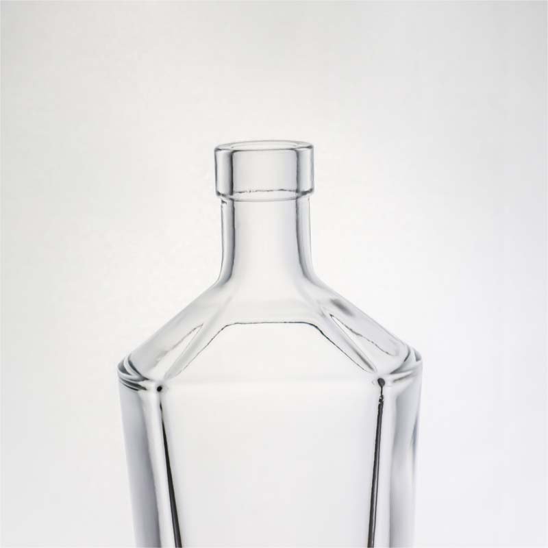 500ml super clear vodka gin rum whisky glass liquor bottle with cork stopper