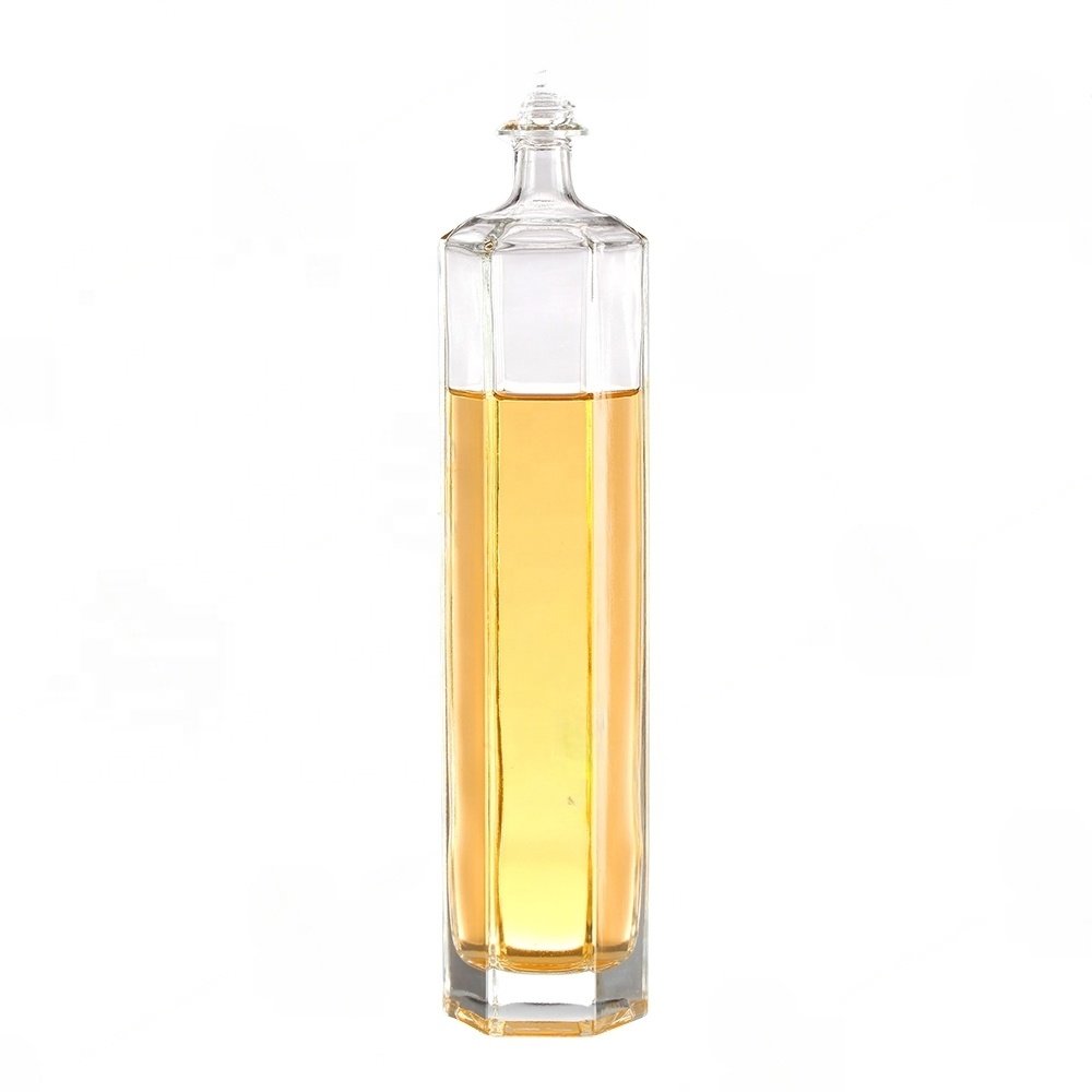 700ml Clear Empty Vodka Liquor Gin Rum Tequila Whisky Brandy Spirit Glass Bottle With Screw Cap